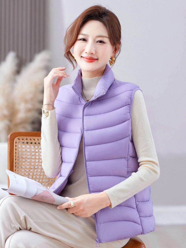 2025 Women's Down Cotton Vest: New Autumn/Winter Warm Outerwear for Middle-Aged Moms
