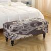Geometric Storage Ottoman Cover Stretch FootStool Cover Folding Chair Slipcovers for Living Room Furniture Protector
