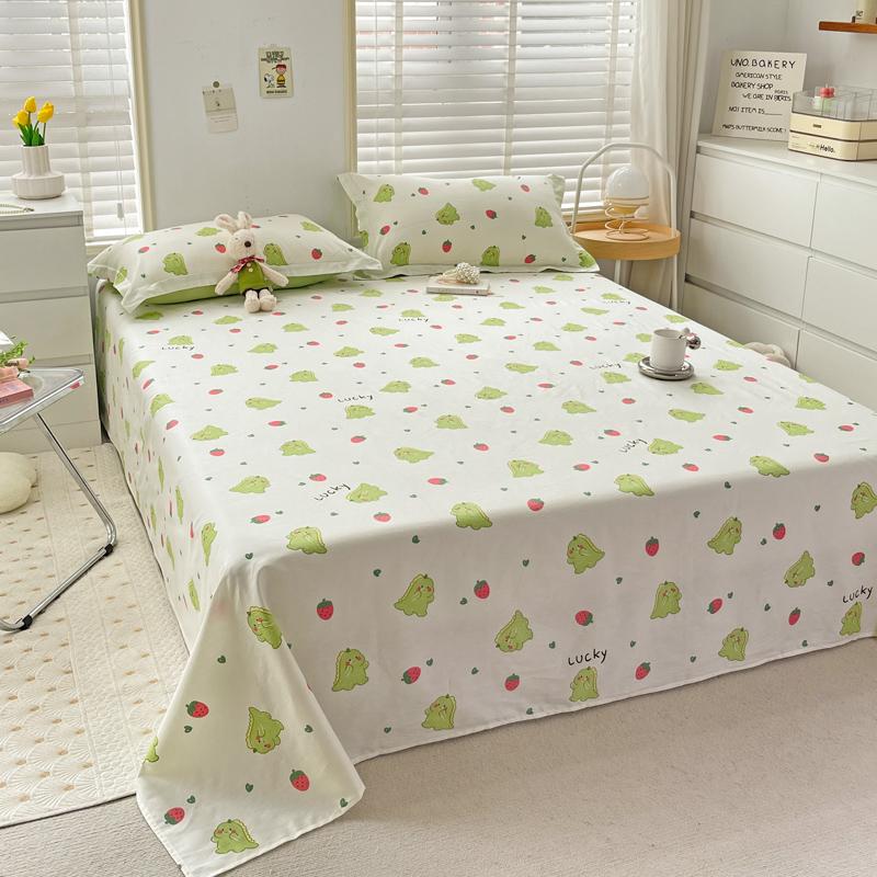 

Простыня с принтом милых животных, 1 шт., простыня с двойным верхом, простыни King для девочек и мальчиков, детское одинарное постельное белье королевского размера, 100% хлопок, постельное белье 130x230cm 1pcs