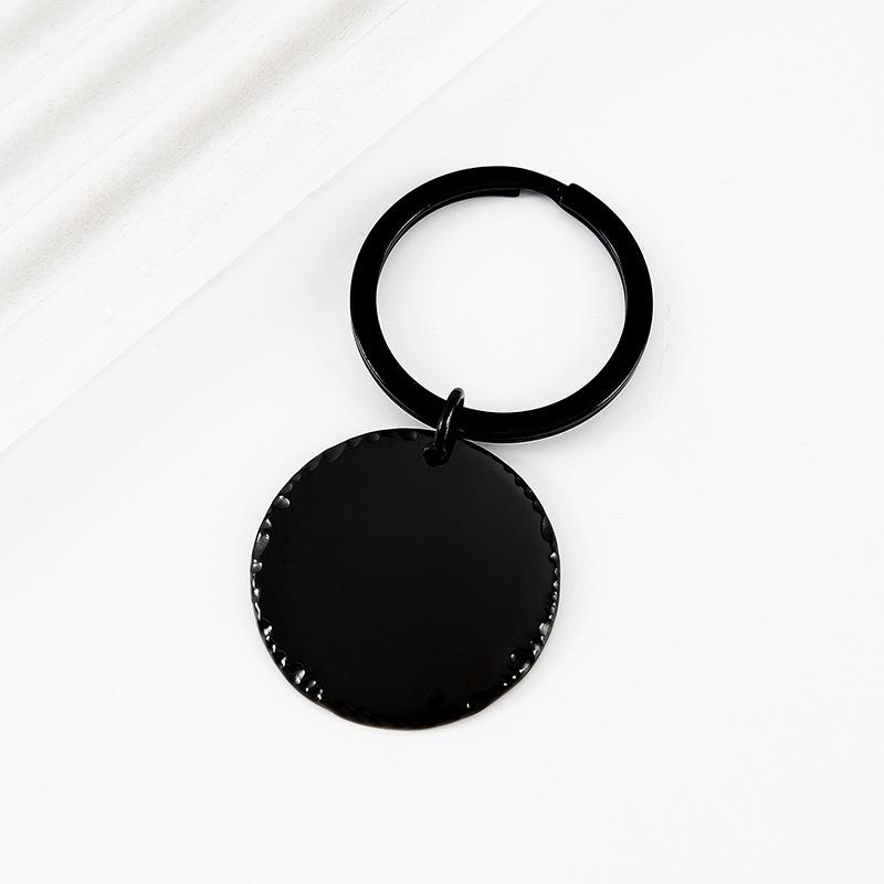 Stainless Steel Round Keychain with Laser Engraving & UV Color Printing