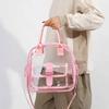 Fashion Transparent Travel Beach Crossbody Bags Large Capacity PVC Sports Jelly Shoulder Bags Portable Toiletry Storage Handbags