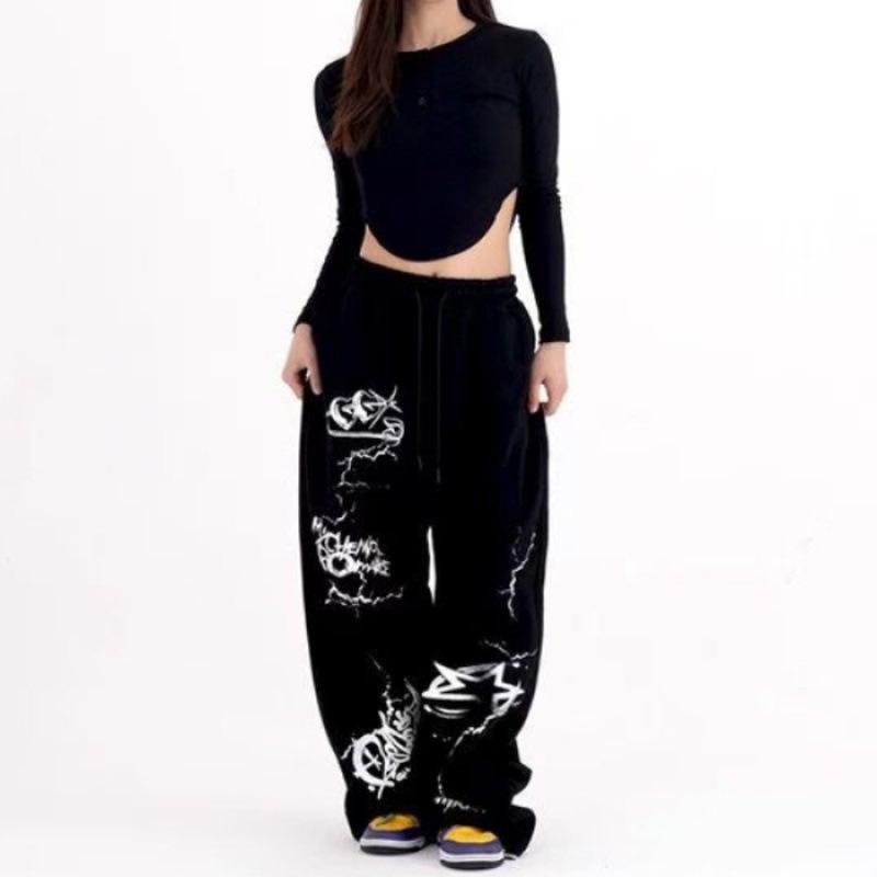 Trendy Thin Loose Hip Hop Graffiti Sweatpants for Summer