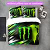 Monster Bettbezug-Set - Ohne Füllung & Steppdecke, Leicht, Maschinenwaschbar, Anime-Stil Gaming Bettwäsche-Set