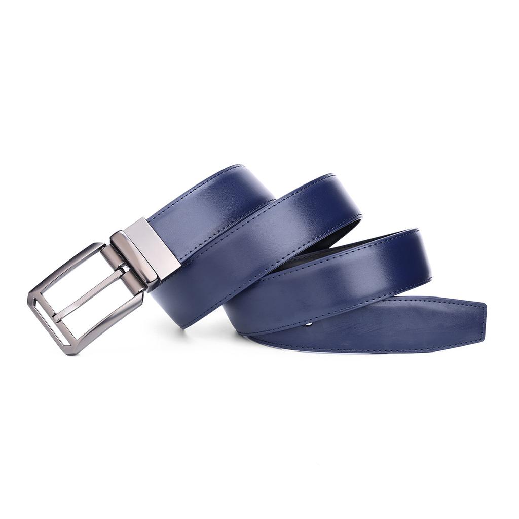 Double-Sided Use Men'S Belt Leather Pin Buckle Cowhide Belt High-End Versatile Belt Men