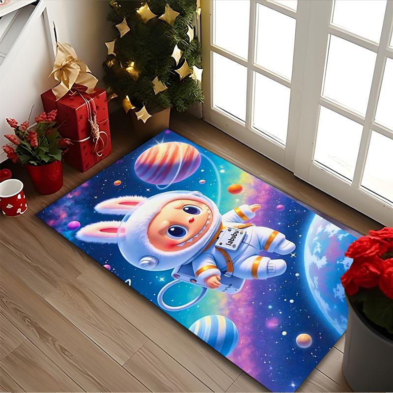 1pc LABUBU Rug, Digital Printed Home Chair Sofa Mat, Durable Office Area Carpet, Beautiful Festival Decorations