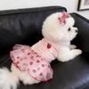 1Pcs Strawberry Pattern Princess Dress Cat Skirts Summer Wedding Dress Cute Dog Dresses Xs-Xl Sleeveless Pet Clothes