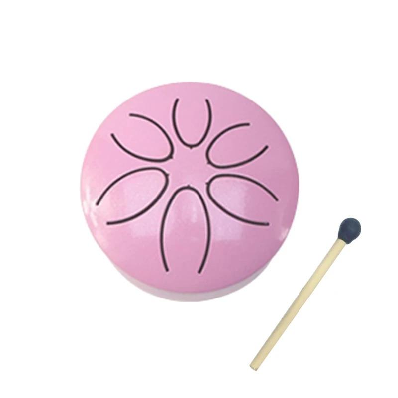 3 Inch Steel Tongue Drum - 6 Tone Handheld Instrument for Meditation & Yoga, Perfect Musical Gift for Beginners