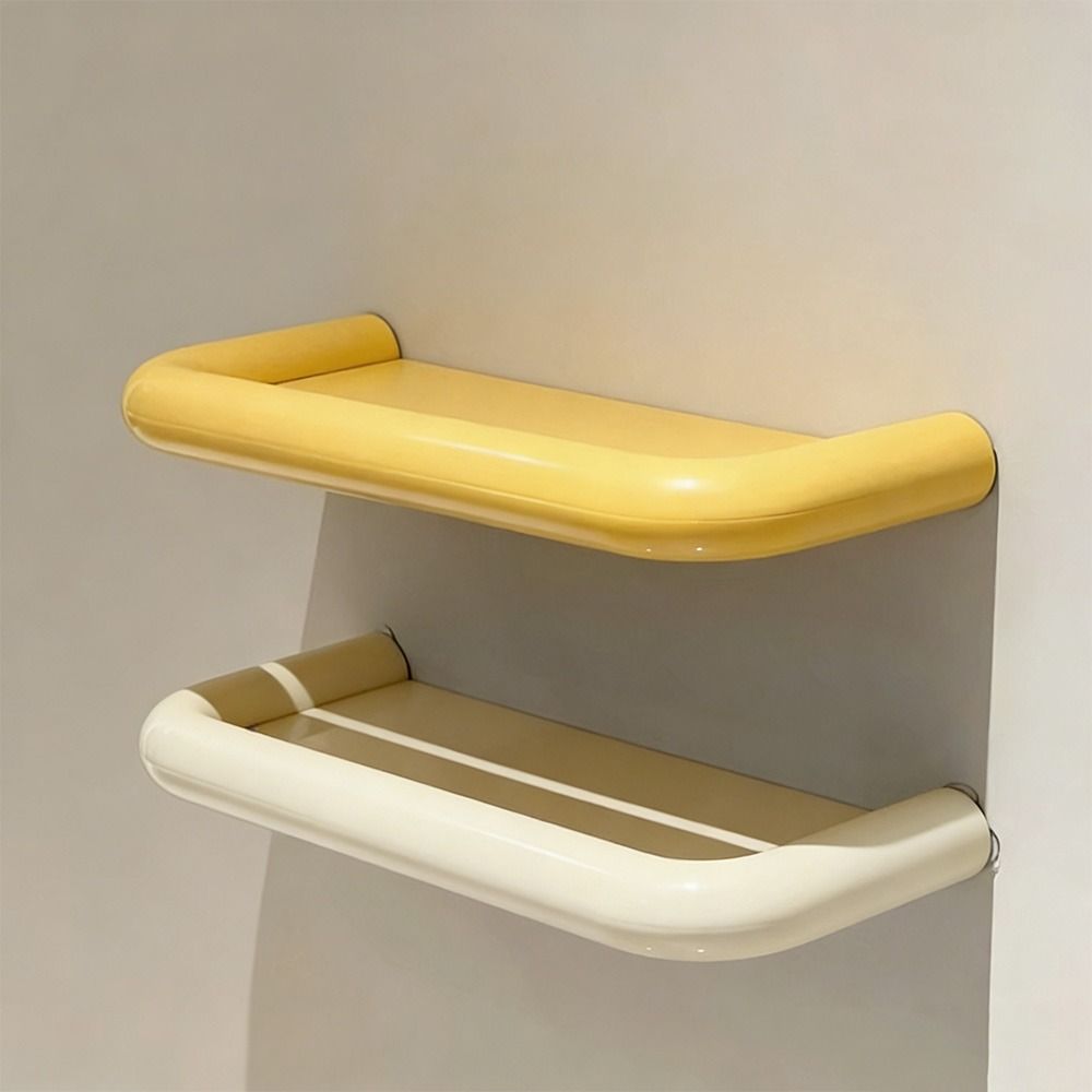 No-Drill Wall-Mounted Storage Rack Sturdy Shampoo Holder Durable Bathroom Storage Shelf Kitchen