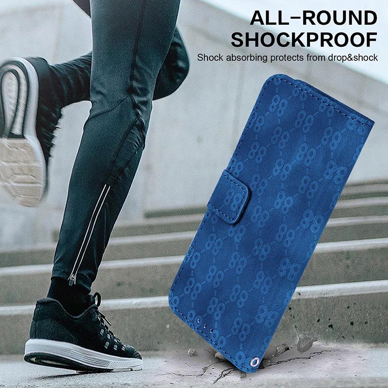 Leather Flip Case with Card Slot for TCL 408 - Full Wrap Protective Cover