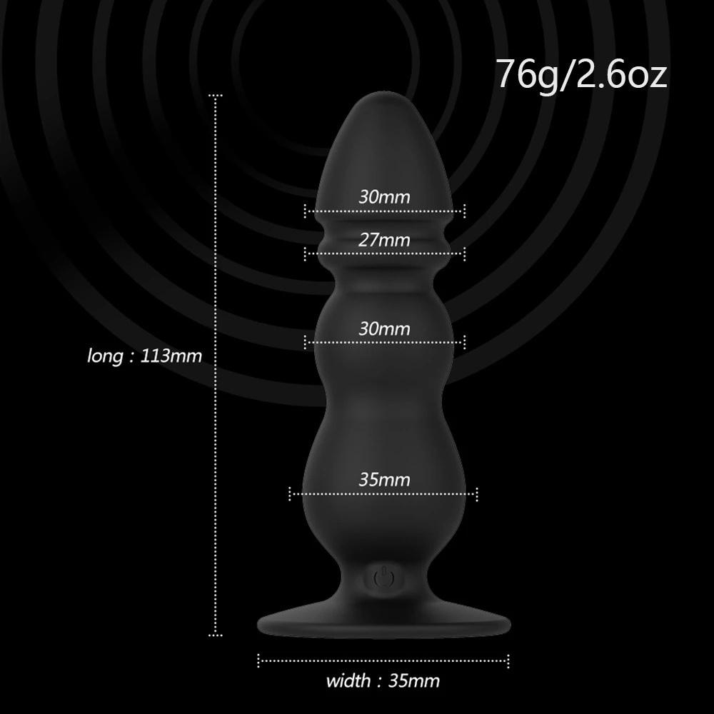 10 Speeds Wireless Remote Anal Dildo Male Prostate Massager Strong Sucker Unisex G-spot Stimulator Anus Penis Vibrator Sex Toys