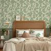 VEELIKE Wallpaper Stickers, Light Green Plant Pattern Botanical Wallpaper, Cutting Sheet, Stick-On Wallpaper for Fusuma Doors, Peel-Off Wallpaper, Sel
