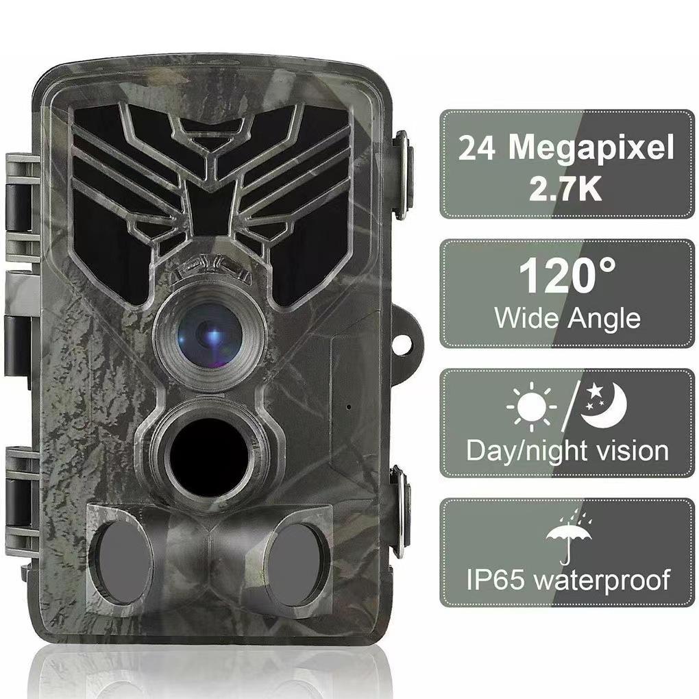 24MP HD Hunting Camera, 2.7K, Infrared, Rain & Fog Resistant, Multilingual HC802A