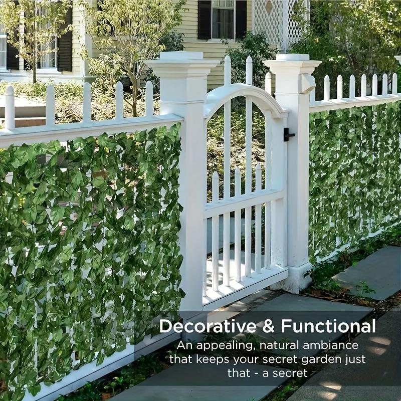Artificial Green Fence Roll - 1pc, 300x100cm, for Outdoor Balcony & Garden Decor with Realistic Leaves, Ideal Christmas Tree Companion & Holiday Gift