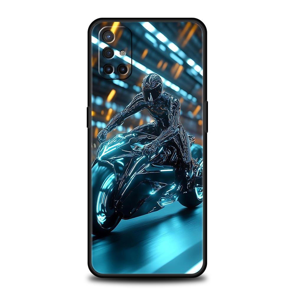 Motorcycle Phone Case For Oneplus 13R 13 12R 11 10T 10R Nord N100 N200 N10 10 9 9R 9RT CE 3 2 Z Pro 5G Soft TPU Cover Fundas Bag
