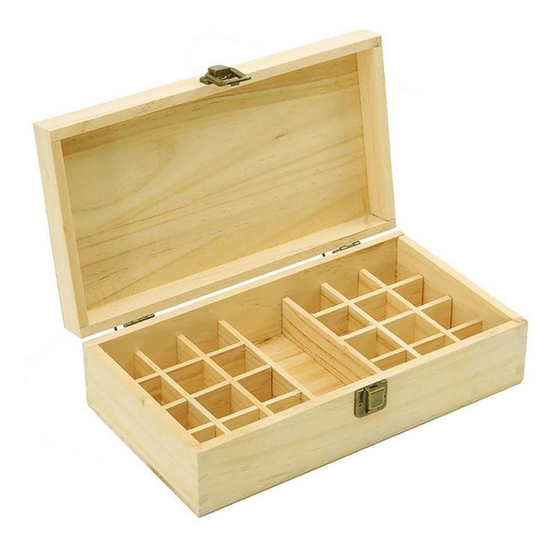 Wooden Storage Box Solid Wood Essential Oil Bottle Storage Case Essential Oil Packing Box Perfume Bottle Nail Polish Organizer