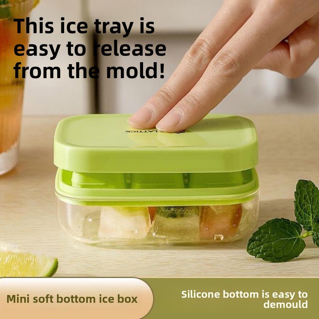 Square Ice Cube Tray Stackable PP Ice Cube Freezer Molds Easy Release Ice Cube Maker for Whiskey Cocktail Coffee Kitchen Tools