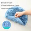 1 Piece of Silicone Suction Cup Back Scrubbing Brush, Round Design, Bathroom Non-slip Foot Massage Artifact, with Strong Suction