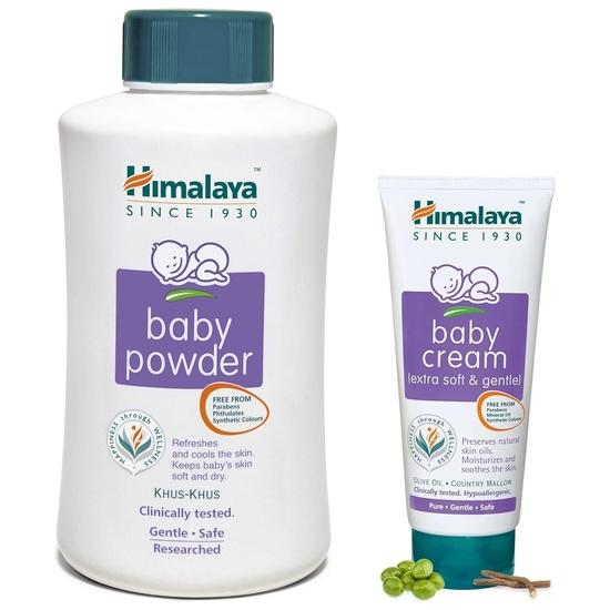 Himalaya Baby Powder, 700g and Cream, Pack of 200ml Combo