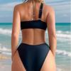 European & American Solid Color One-Shoulder Bikini Set - Women's Swimwear 2025