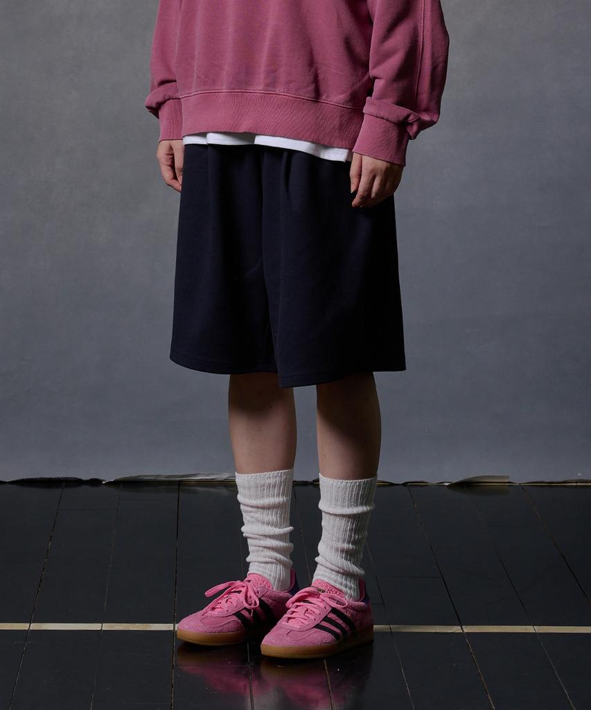 Peideomeonteu [2-Piece Bundle Discount] Solid One-Pleat Bermuda Sweat Shorts_4 Colors 3 Sizes