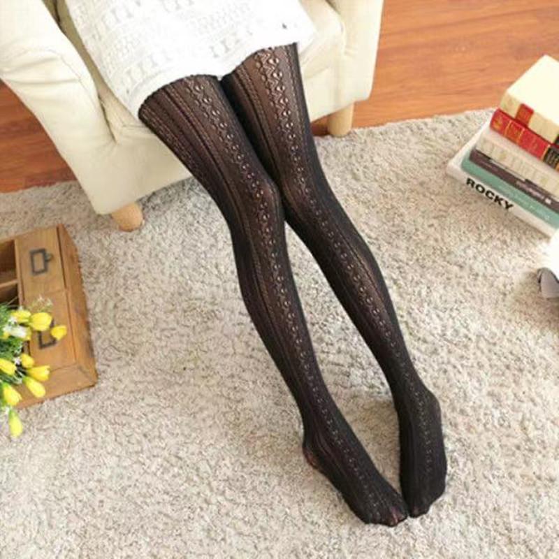 Lolita Beige Lace Pantyhose New Lolita Fashion Lace Pantyhose Japanese JK Cute Hollow Socks Breathable Adult Stockings