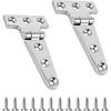 Heavy-Duty 316 Stainless Steel T-Hinge – 4x2" Marine Hinge – 270° Silent Rotation – 2/4 Pack With Screws For Hatches, Toolboxes, Engine Covers