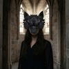 Atmospheric Werewolf Costume Gear Halloween Wolf Mask, Embossed Face Mask for Cosplay Party, Easy To Wear Adjustable Strap Animal Adults, Trick