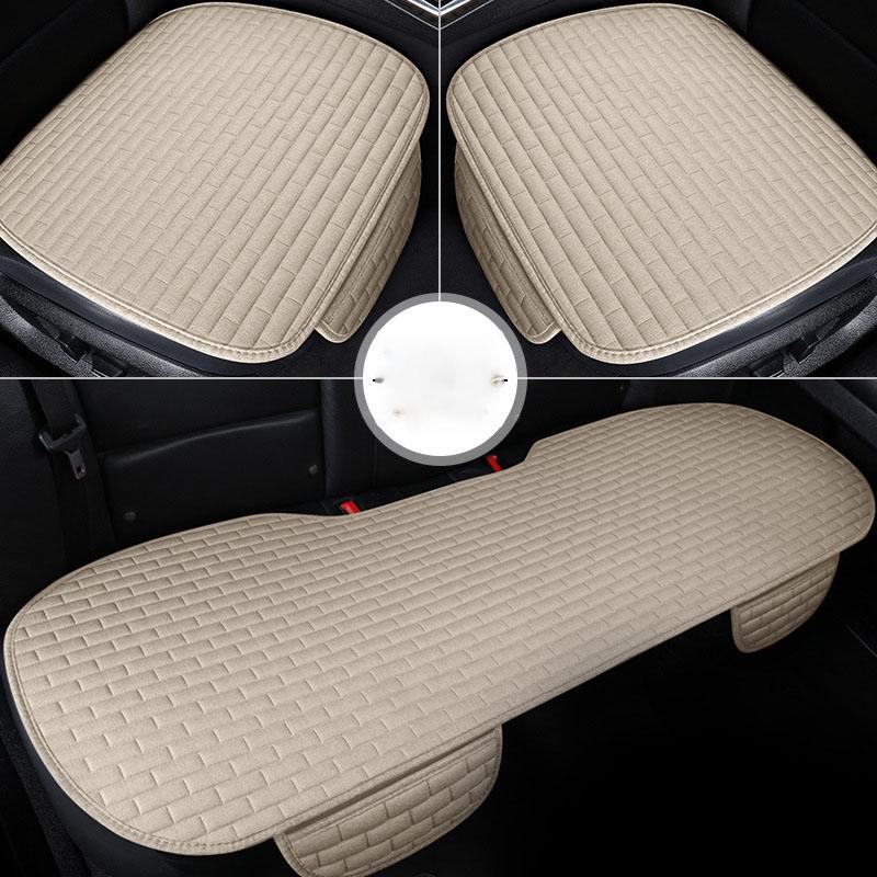 Universal Anti-slip Car Seat Cover Auto Seat Front Seat Protector Cushion Linen Fabric Car Interior Accessories Cool Cushion