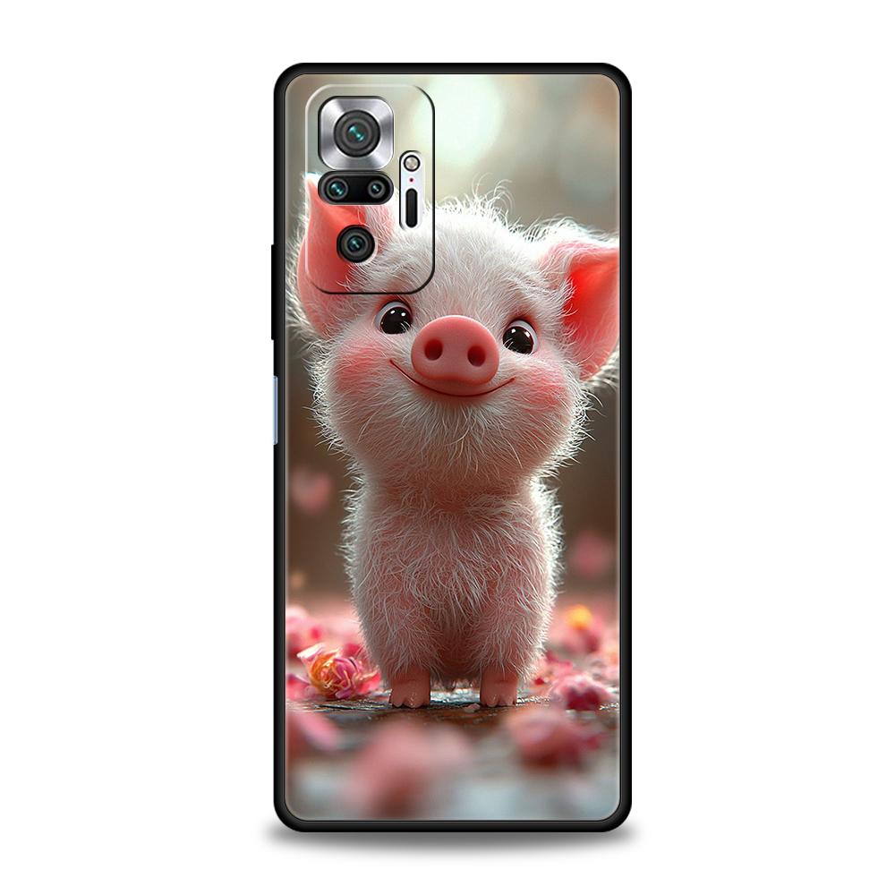 

Cute Pig Phone Case Cover for Redmi 14C 10C 9 Note 14 13 12 10 11 Pro Plus K40 K50 Pro Plus 5G Soft TPU Shell Fundas Capas Bags Note 14 Pro