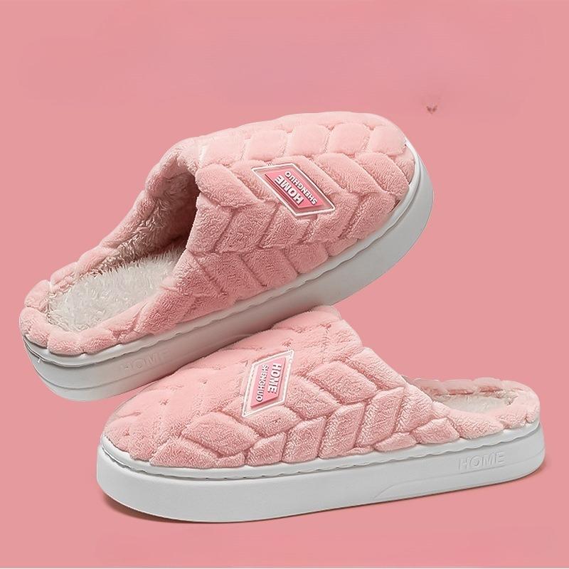 New Thick-soled Cotton Shoes for Women, Indoor Thick-soled Warm and Anti-slip Slippers