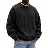 Felpa girocollo da uomo in velluto a coste autunno/inverno, vestibilità ampia, pullover vintage casual a maniche lunghe, abbigliamento streetwear alla moda per tutti i giorni.