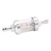 Weuareod 2pcs Universal Chrome Fuel Gasoline Crude Engine Inline Filter for 5/16" 8mm Silver Bike
