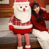 Creative Plush Santa Claus Doll With Long Legs Soft Cotton Outfit For Festive Decor