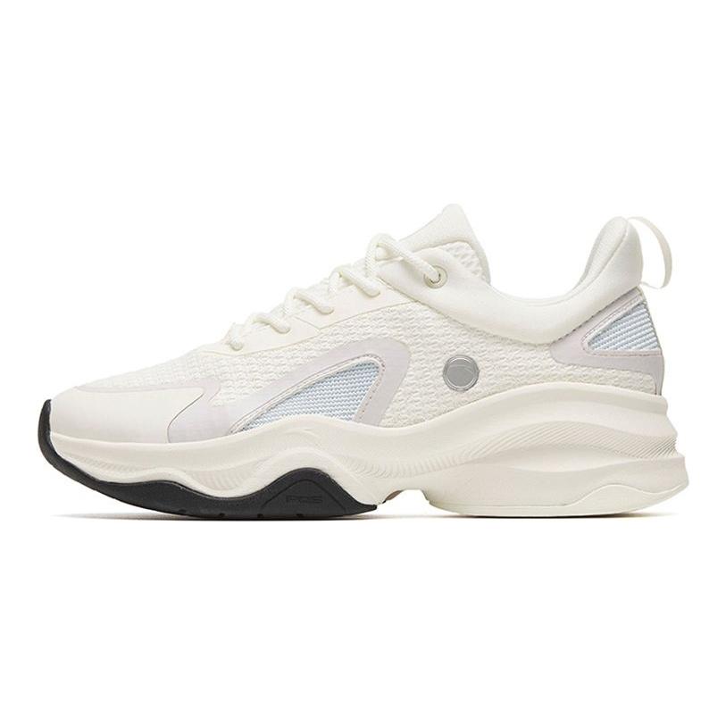 Anta Fabric Shock Absorbing Non-Slip Durable Low-Top Training Shoes Women sneakers White Gray Blue 122247756-7