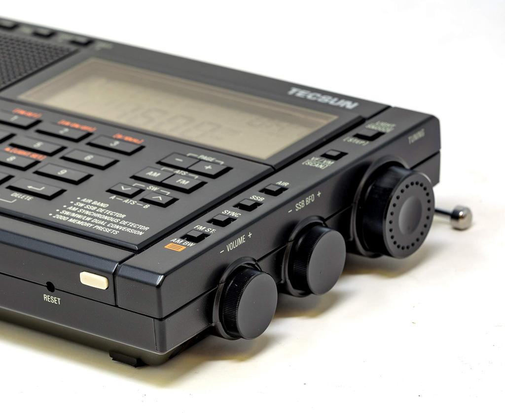 EnergyPower Shortwave Radio TECSUN Detection Portable BCL Receiver FM PLL Synthesizer World Band Receiver 2000 Station Preset Memory Dual Conversion