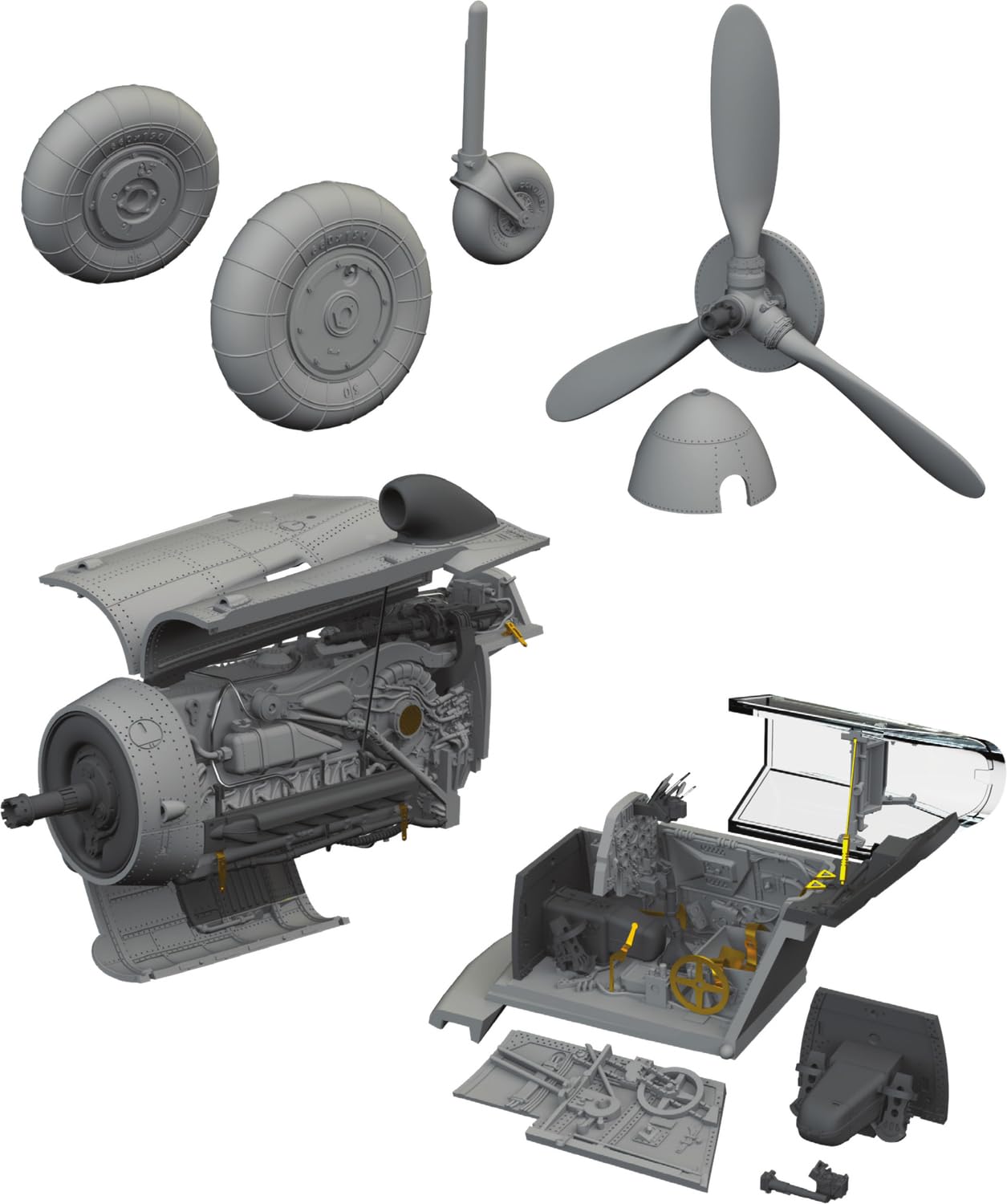 

Eduard 1/72 Big Thin Bf109G-10 WNF Parts Set (for Eduard) Plastic Model Kit Parts EDUSIN67230 (Airplane)
