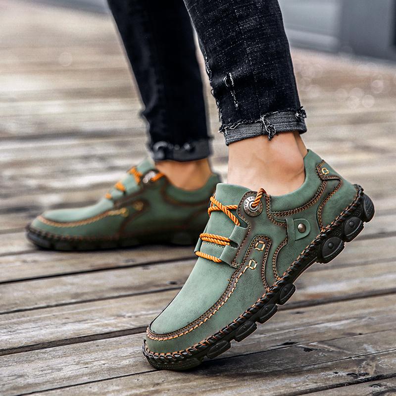 38-48 Men's Formal Shoes Comfortable Rubber Soft Sole Leather Men's Loafers