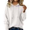 Women S Loose Fit Hooded Knit Pullover Sweater Long Sleeve Solid Color