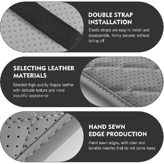 WZP Car Center Console Cover, Leather Arm Rest Cover with 2 Storage Bag, Console Cover for Car Storage Box Protector, Universal for Sedan SUV Truck