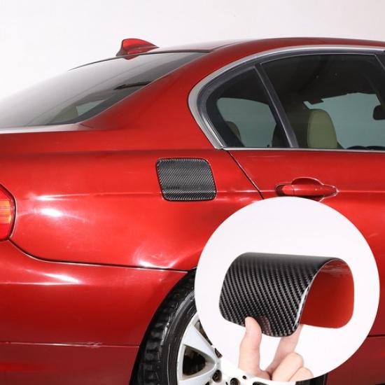 Carbon Fiber Fuel Tank Cover Gas Cap Trim Sticker For BMW 3 Series E90 2005-12