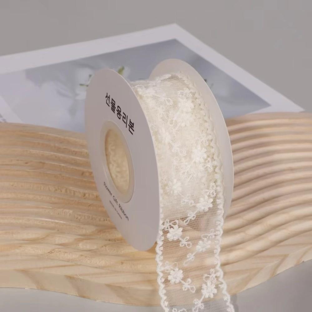 5 Yards/Roller Embroidered Lace Ribbon Floral Embroidery Gifts Packaging Material Lace Roll Trim