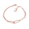 Selina 14Kgp Rose Gold Double Chain Bracelet Jr173