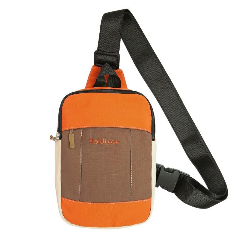 

Casual Color-Blocked Shoulder Crossbody Bag Mini Student Fashion Mini Phone Pouch помаранчевий/червоний