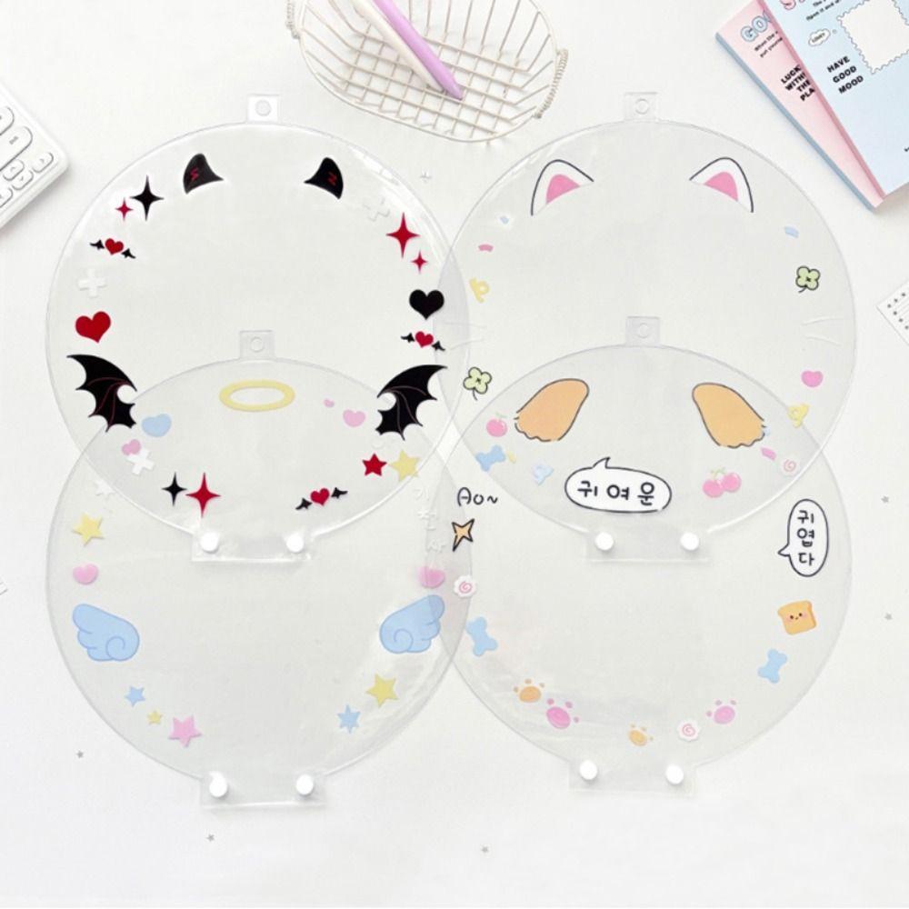 Portable Uchiwa Fan Sleeve PVC Hand Fan Protector Cover Cartoon Picket Fan Cover  Cheering Fans