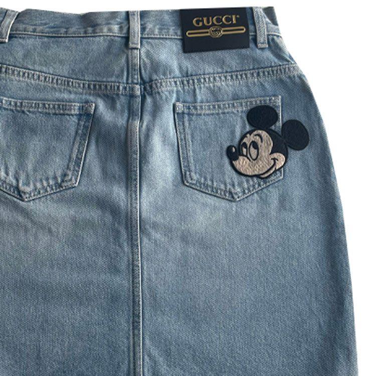 GUCCI Denim Short Skirts Women's Blue 539778-XDAZ3-4048