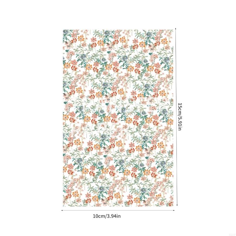 HX6F Artistic Clay Picture Transfers Delicate Earrings Designing Clay Transfer Paper with Floral Patterns