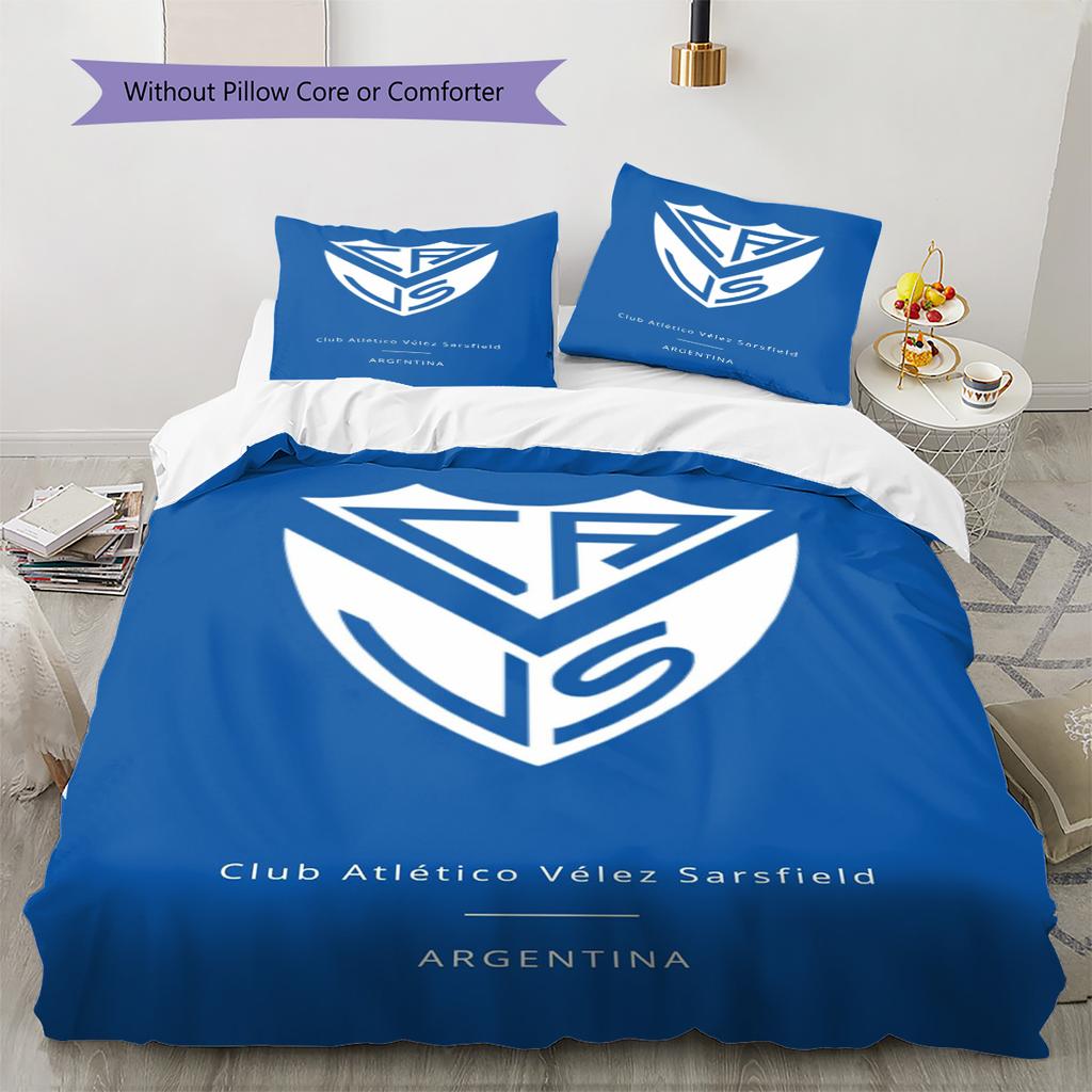Velez Sarsfield Pattern Bedding Set Quilt Cover Pillowcase Home Decor Gift (1 * duvet cover + 2 * pillowcase, without core)