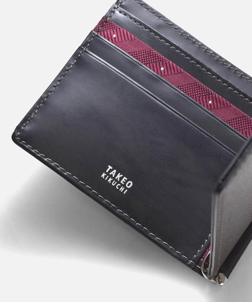 Takeo Kikuchi Max Money Clip, Pure Bill, No Coin Pocket, Cowhide Leather, No. 728614, Black