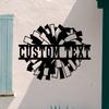 Metal Wall Decor, Personalized Name Sign for Cheerleader, Home Room Ornament