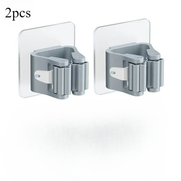 Xiaomi 2/4pcs Punch-free, Seamless Mop Rack Storage Mop Hook Home Bathroom Wall Shelf Broom Rack Mop Clip Bathroom Accessories